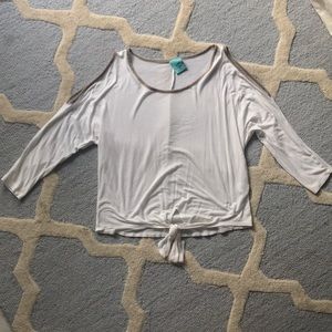 Women’s h.i.p. cold shoulder blouse